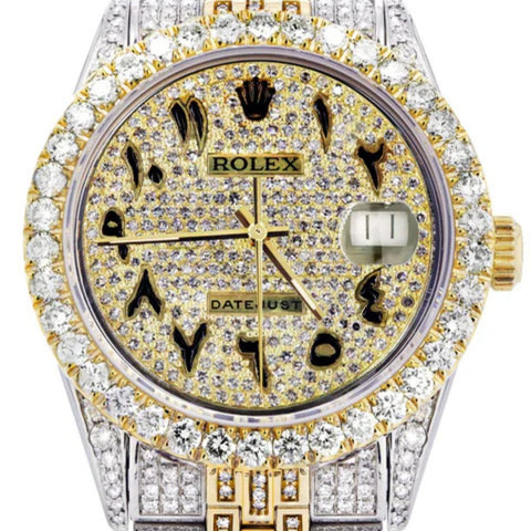 Dual Tone Expensive Moissanite Rapper Style Watch