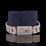 Date Just Dual Tone Moissanite Hip Hop Watch