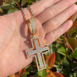 Moissanite Pendant Iced Out Hollow Cross Pendant For Men's