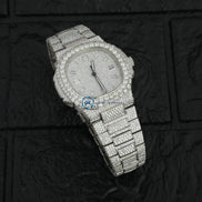 Iced Out Baguette Dial Moissanite Hip Hop Watch For Men's