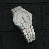 Iced Out Baguette Dial Moissanite Hip Hop Watch For Men's