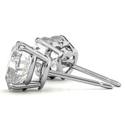 Modern Solitaire Heart Cut Moissanite Earrings