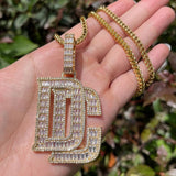 Baguette Cut Moissanite Diamond Iced Out Pendant