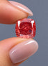 Deep Pink Cushion Cut Lab Grown Diamond, Loose Fancy Color Diamond