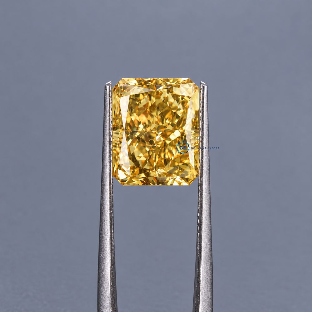Yellow CVD Lab Grown Diamond, Loose Diamond For Custom Designs