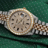 Two Tone Datejust Moissanite Automatic Watch
