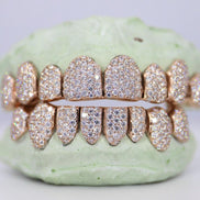 8 On 8 Round Cut Moissanite Customize Grillz