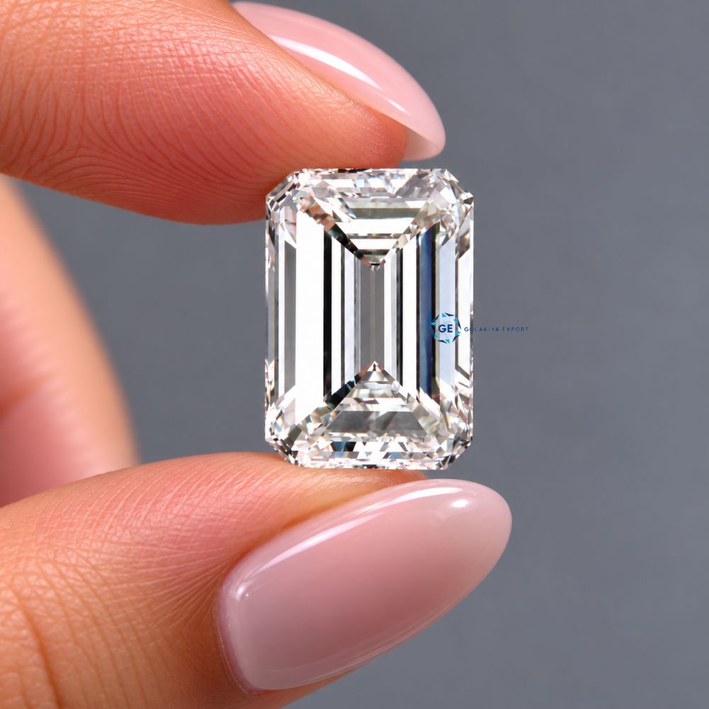 E VVS2 Emerald Cut Lab Grown Diamond, Loose CVD Diamond for Custom Designs