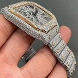 Skeleton Dual Tone Moissanite Custom Watch