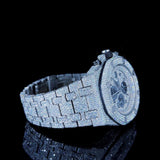 Chrono Dial Fully Iced Out Moissanite Watch Gift For Men's