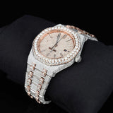 Fully Iced Out Moissnaite Two Tone Luxury Watch