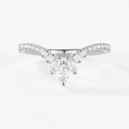 D Color Moissanite Round Cut Wedding Proposal Band For Her