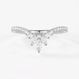 D Color Moissanite Round Cut Wedding Proposal Band For Her