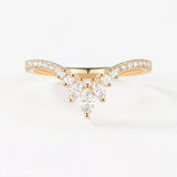 D Color Moissanite Round Cut Wedding Proposal Band For Her