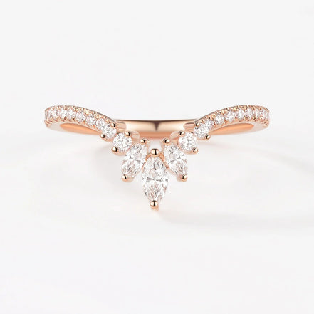 D Color Moissanite Round Cut Wedding Proposal Band For Her