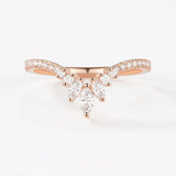 D Color Moissanite Round Cut Wedding Proposal Band For Her
