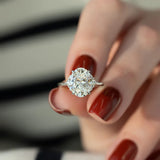 Moissanite Oval Cut Vintage Engagement Ring