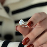 Moissanite Oval Cut Vintage Engagement Ring