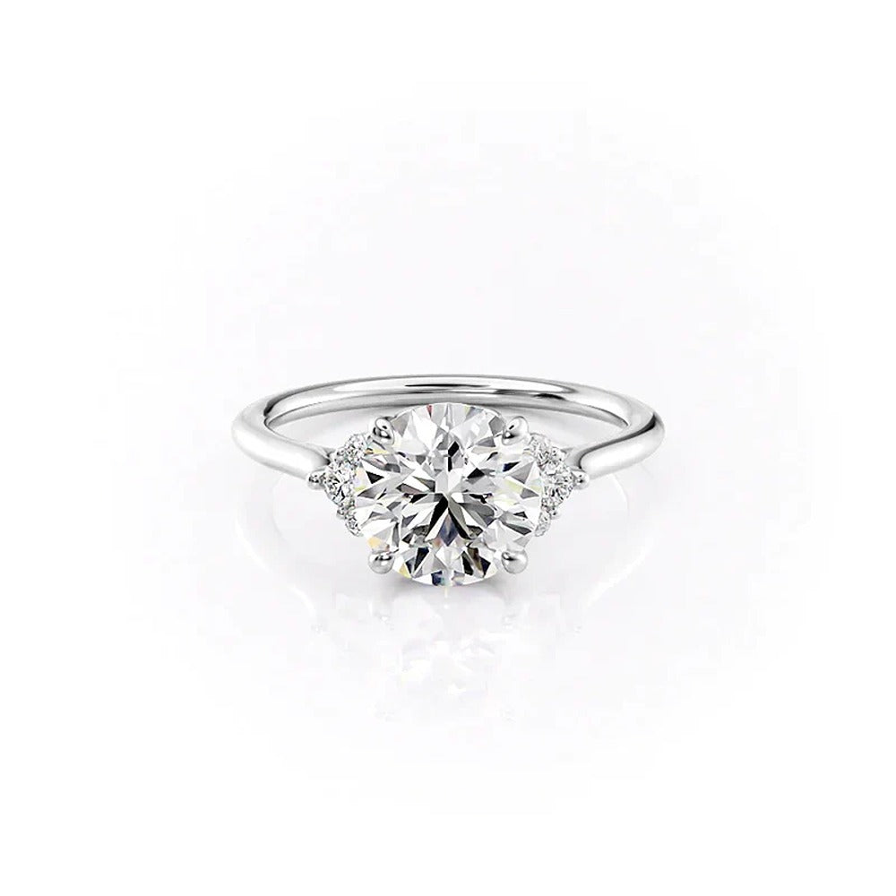 D Color Moissanite Vintage Round Cut Proposal Ring