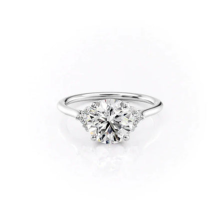 D Color Moissanite Vintage Round Cut Proposal Ring