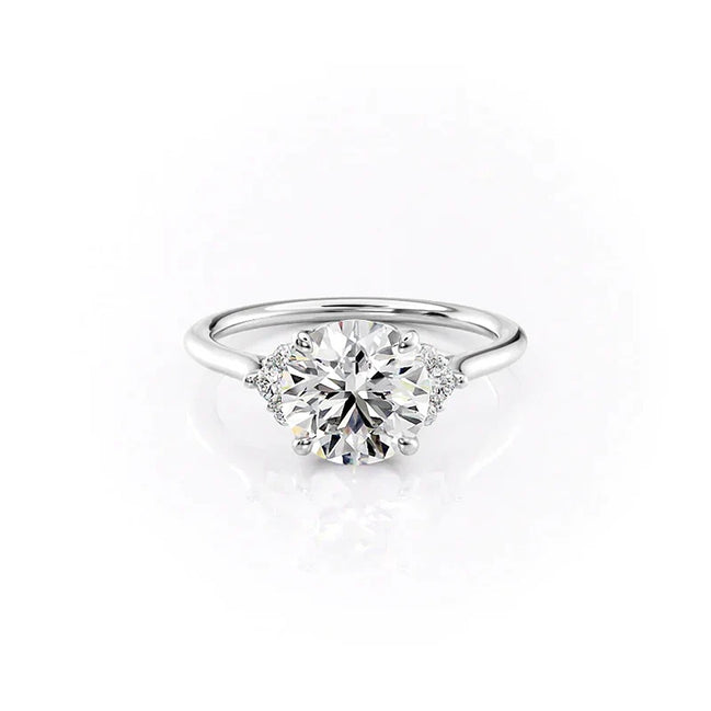 D Color Moissanite Vintage Round Cut Proposal Ring