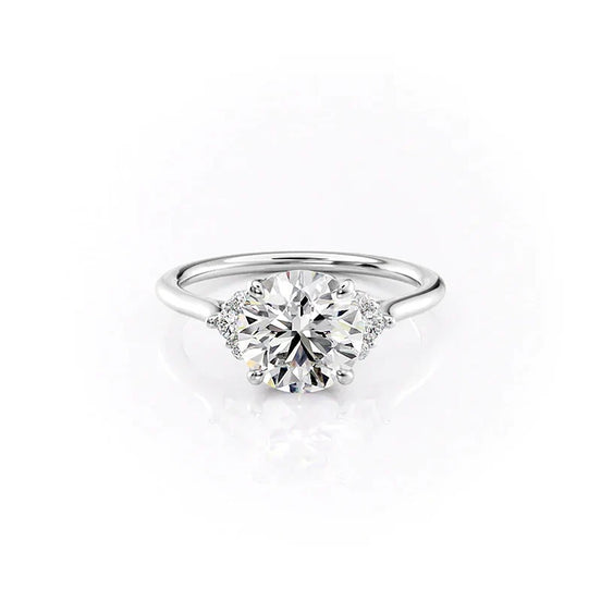 D Color Moissanite Vintage Round Cut Proposal Ring
