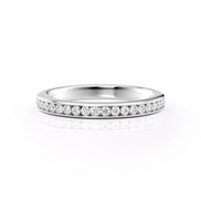 Round Cut  D Color Moissanite Channel Set Wedding Proposal Band