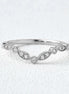 Round Cut Chevron Style Band Valentine Day Gift For Women