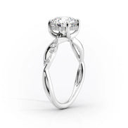 Moissanite Cushion Cut Twisted Filigree Ring