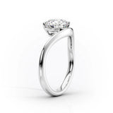 Unique Style Pear Cut Moissanite Solitaire Engagement Ring