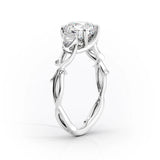 Vintage Style Pear Cut Moissanite Engagement Ring