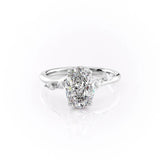 Five Stone Oval Cut D Color Moissanite Engagement Ring