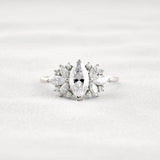VVS1 Moissanite Marquise Cut Vintage Wedding Proposal Ring