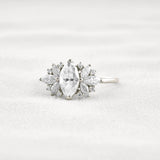 VVS1 Moissanite Marquise Cut Vintage Wedding Proposal Ring