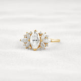 VVS1 Moissanite Marquise Cut Vintage Wedding Proposal Ring