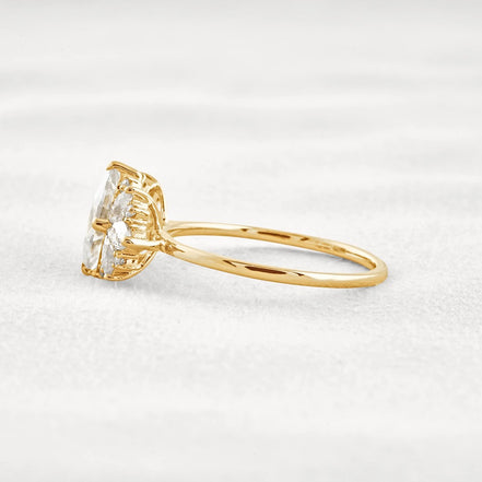 VVS1 Moissanite Marquise Cut Vintage Wedding Proposal Ring