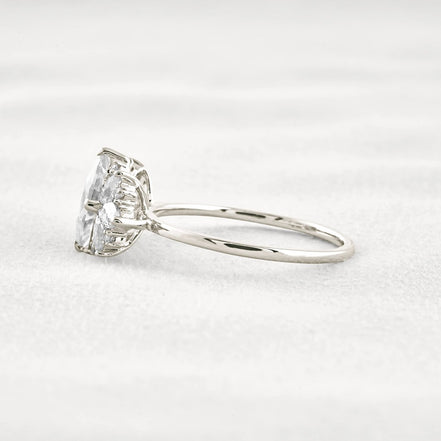 VVS1 Moissanite Marquise Cut Vintage Wedding Proposal Ring