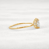 Oval Cut Cluster Moissnaite Engagement Ring