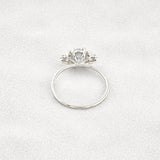 Oval Cut Cluster Moissnaite Engagement Ring
