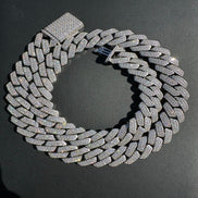 Iced Out Luxury Moissanite Cuban Link Chain