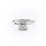 Solitaire Half Bezel Moissanite Wedding Ring Gift For Her