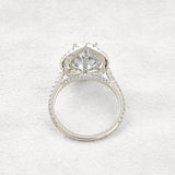 Moissanite Pear Cut Hidden Accent Fancy Engagement Ring