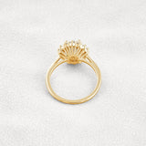 VVS1 Clarity Moissanite Oval Cut Vintage Halo Weeding Ring