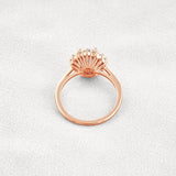 VVS1 Clarity Moissanite Oval Cut Vintage Halo Weeding Ring