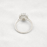 VVS1 Clarity Moissanite Oval Cut Vintage Halo Weeding Ring