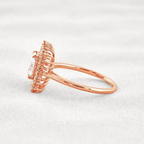 Radiant Cut Double Halo Moissnaite Engagement Wedding Ring