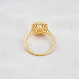 Radiant Cut Double Halo Moissnaite Engagement Wedding Ring