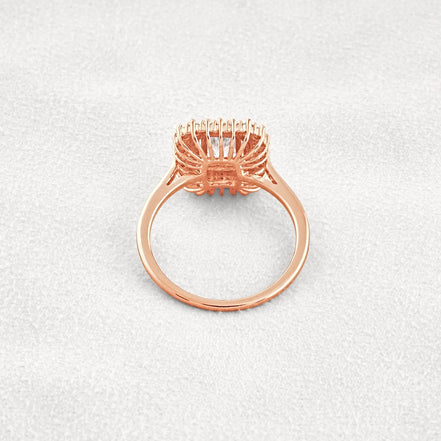 Radiant Cut Double Halo Moissnaite Engagement Wedding Ring