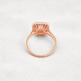 Radiant Cut Double Halo Moissnaite Engagement Wedding Ring