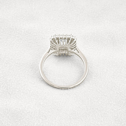 Radiant Cut Double Halo Moissnaite Engagement Wedding Ring